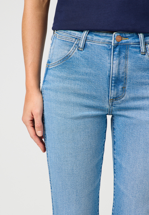 Damskie Spodnie Dzinsowe Wrangler Piper Sunlit Sands - 112362961