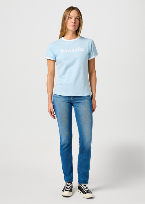 Damskie Spodnie Dzinsowe Wrangler Slim Whispering Weaves - 112362300