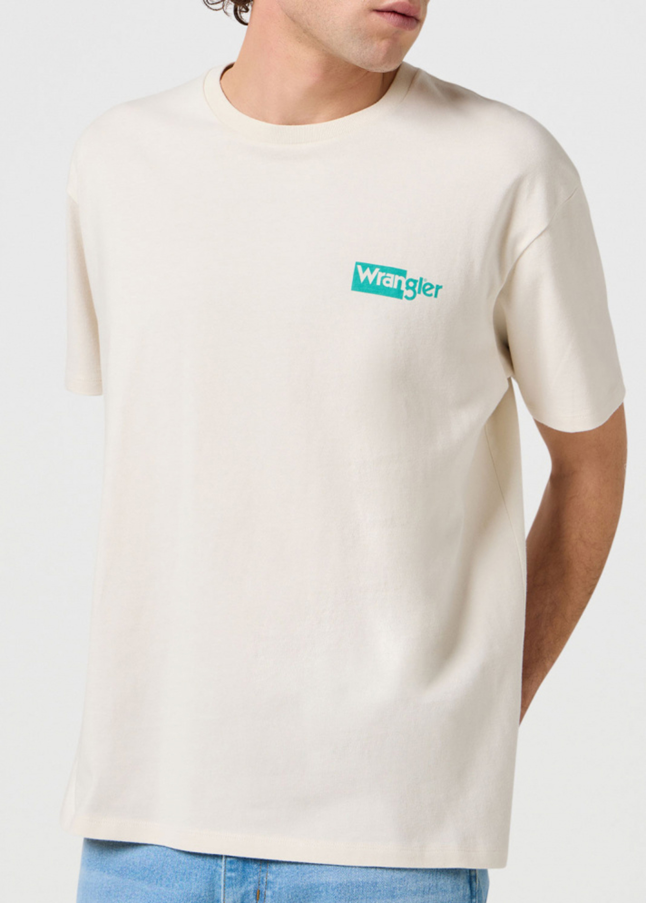 Meski T Shirt Wrangler Graphic Tee Vintage White - 112362353