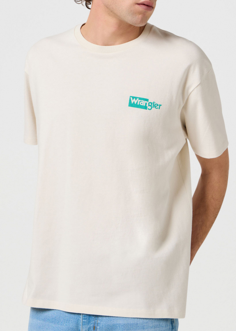 Meski T Shirt Wrangler Graphic Tee Vintage White - 112362353