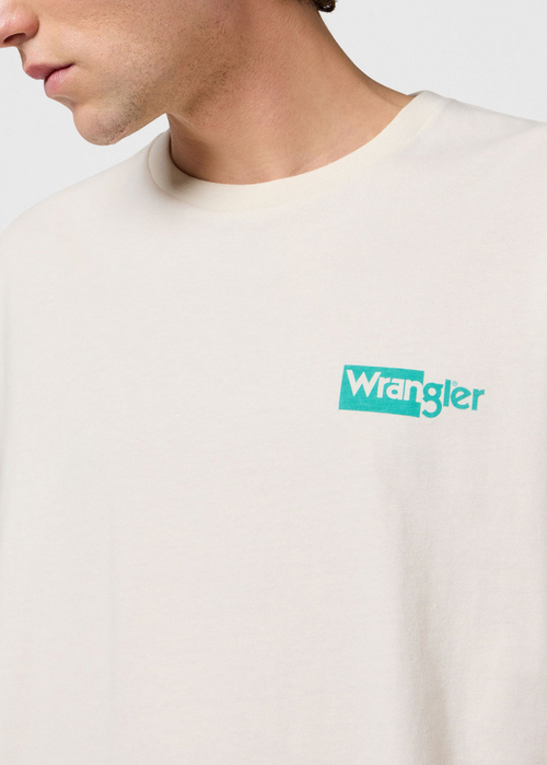 Meski T Shirt Wrangler Graphic Tee Vintage White - 112362353