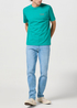 Meski T Shirt Wrangler Small Logo Tee Porcelain Green - 112362371