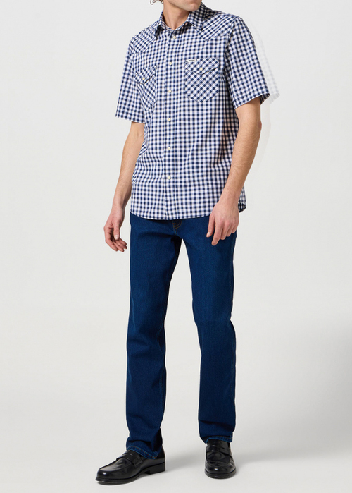 Meskie Spodnie Dzinsowe Wrangler Greensboro Cosmic Blue - 112362339