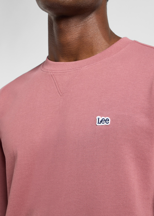 Mska Bluza Lee Patch Crew Sweatshirt Henna - 112363880