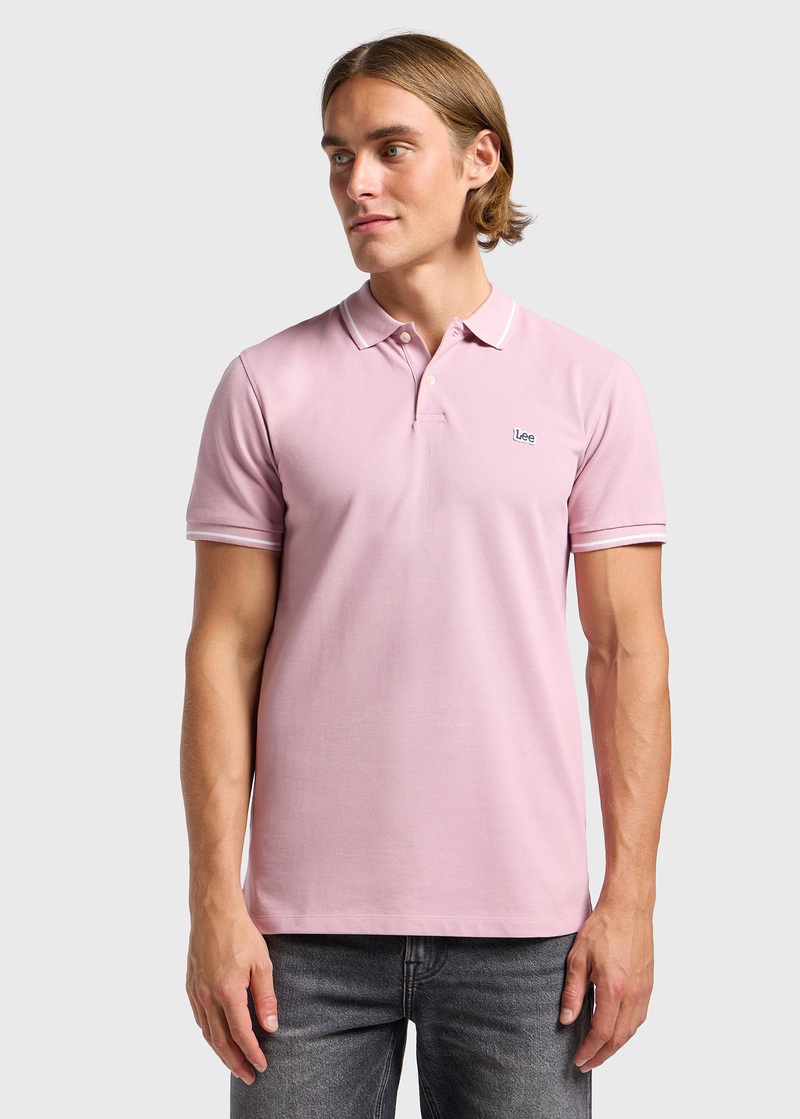 Meska Koszulka Polo Lee Pique Polo Soft Mauve - 112363856