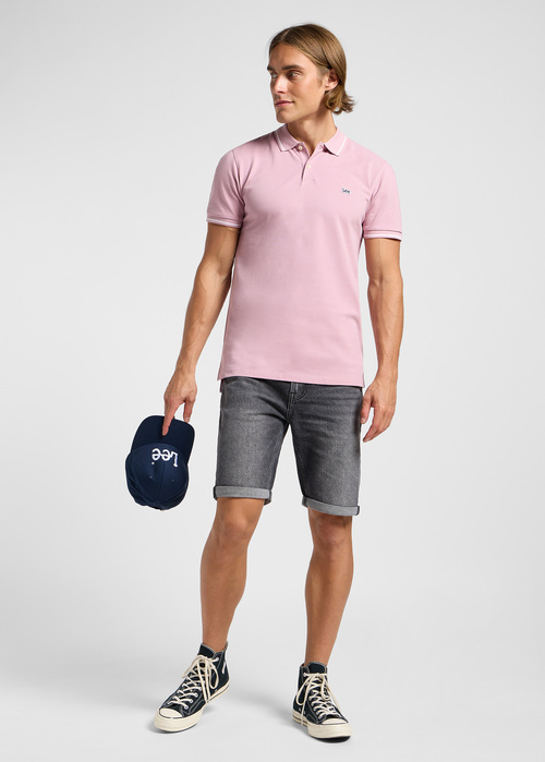 Meska Koszulka Polo Lee Pique Polo Soft Mauve - 112363856