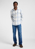 Meska Koszula Materialowe Lee Mercantile Shirt Ecru Concrete Check - 112364144