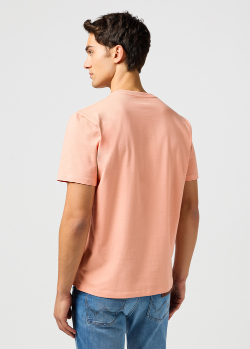 Meski T Shirt Wrangler Small Logo Tee Shrimp - 112362799