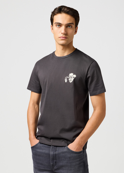 Wrangler Small Logo Tee - Faded Black 112362810