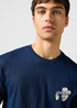 Meski T Shirt Wrangler Small Logo Tee Navy - 112362812