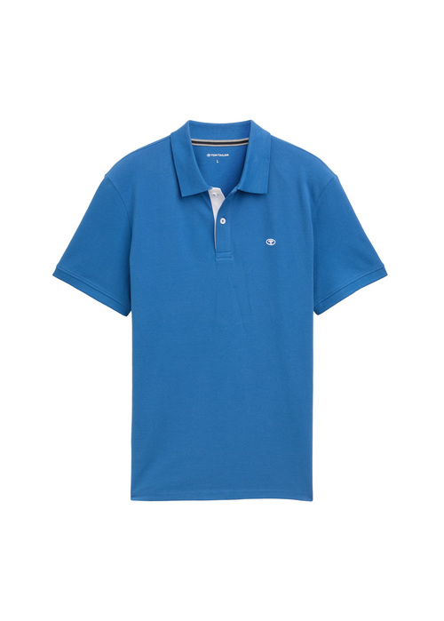 Meska Koszulka Polo Tom Tailor Basic Polo With Contrast Sapphire Blue - 1031006-11356