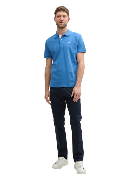 Mska Koszulka Polo Tom Tailor Basic Polo With Contrast Sapphire Blue - 1031006-11356