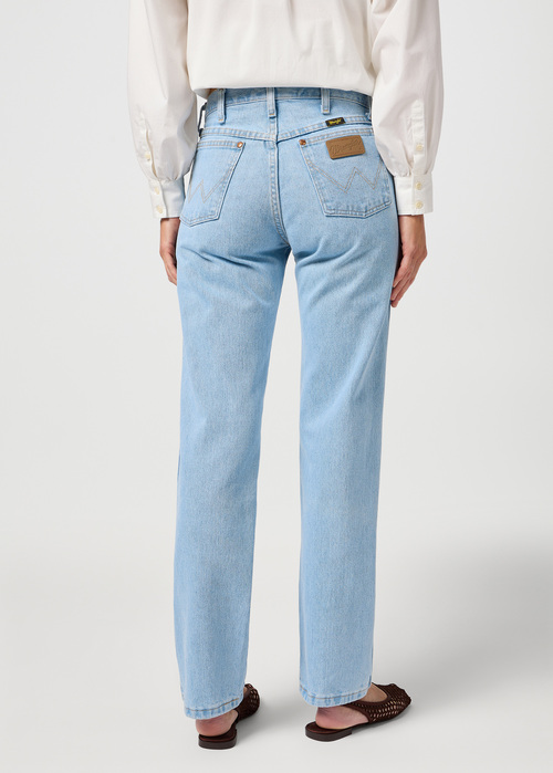 Damskie Spodnie Dinsowe Wrangler 13mwz Cowboy Cut Bleach - 112358498