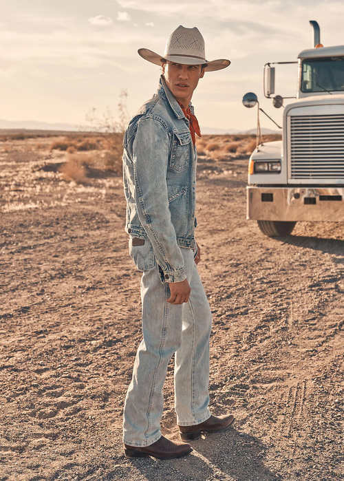 Damskie Spodnie Dinsowe Wrangler 13mwz Cowboy Cut Bleach - 112358498