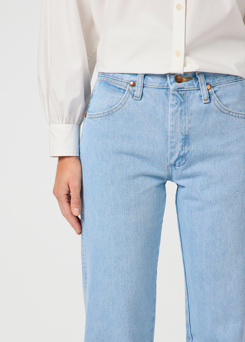 Damskie Spodnie Dinsowe Wrangler 13mwz Cowboy Cut Bleach - 112358498