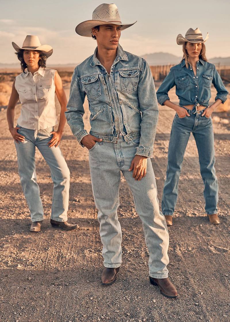 Damskie Spodnie Dinsowe Wrangler 13mwz Cowboy Cut Bleach - 112358498