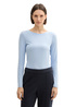 Tom Tailor Long Sleeved Shirt With Boat Neckline Kentucky Blue - 1044909-11270 Tom Tailor Long Sleeved Shirt With Boat Neckline Kentucky Blue - 1044909-11270