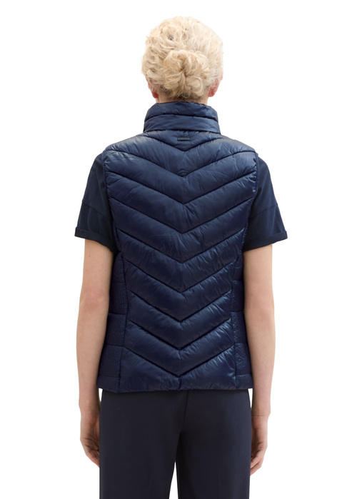 Damski Bezrekawnik Tom Tailor Lightweight Quilted Gilet Sky Captain Blue - 1041486-10668