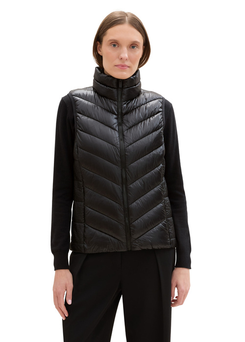 Tom Tailor Lightweight Quilted Gilet - Deep Black 1041486-14482