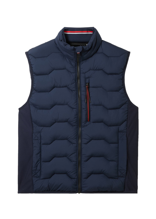 Meski Bezrekawnik Tom Tailor Hybrid Puffer Gilet Sky Captain Blue - 1041454-10668