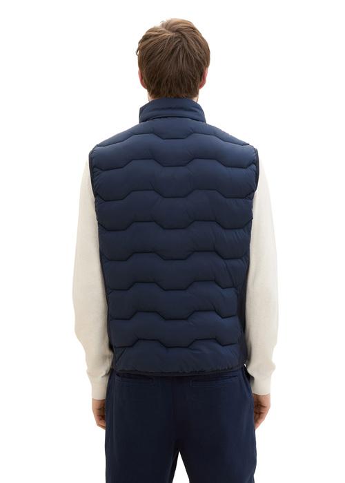 Mski Bezrkawnik Tom Tailor Hybrid Puffer Gilet Sky Captain Blue - 1041454-10668