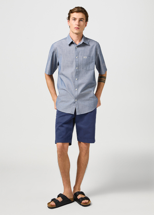 Meskie Szorty Materialowe Wrangler Chino Shorts Navy - 112362348
