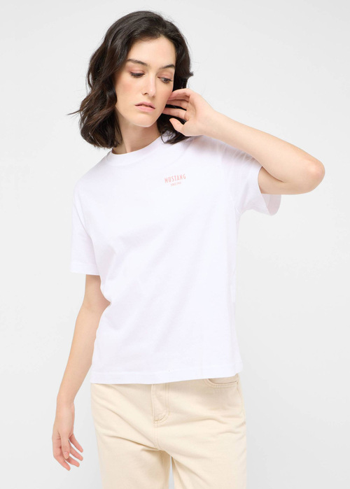 Damski T Shirt Mustang Floris General White - 1016158-2045