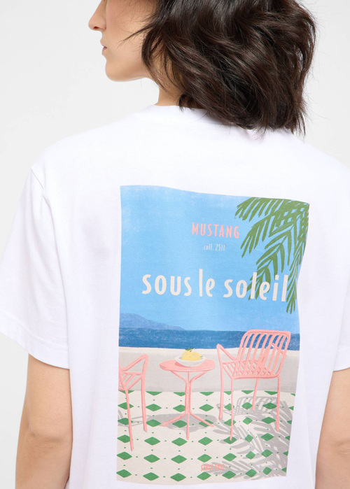 Damski T Shirt Mustang Floris General White - 1016158-2045