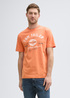 Meski T Shirt Tom Tailor T Shirt With Logo Print Brick Orange - 1037735-37755