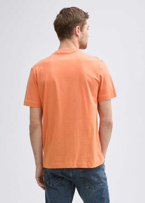 Meski T Shirt Tom Tailor T Shirt With Logo Print Brick Orange - 1037735-37755
