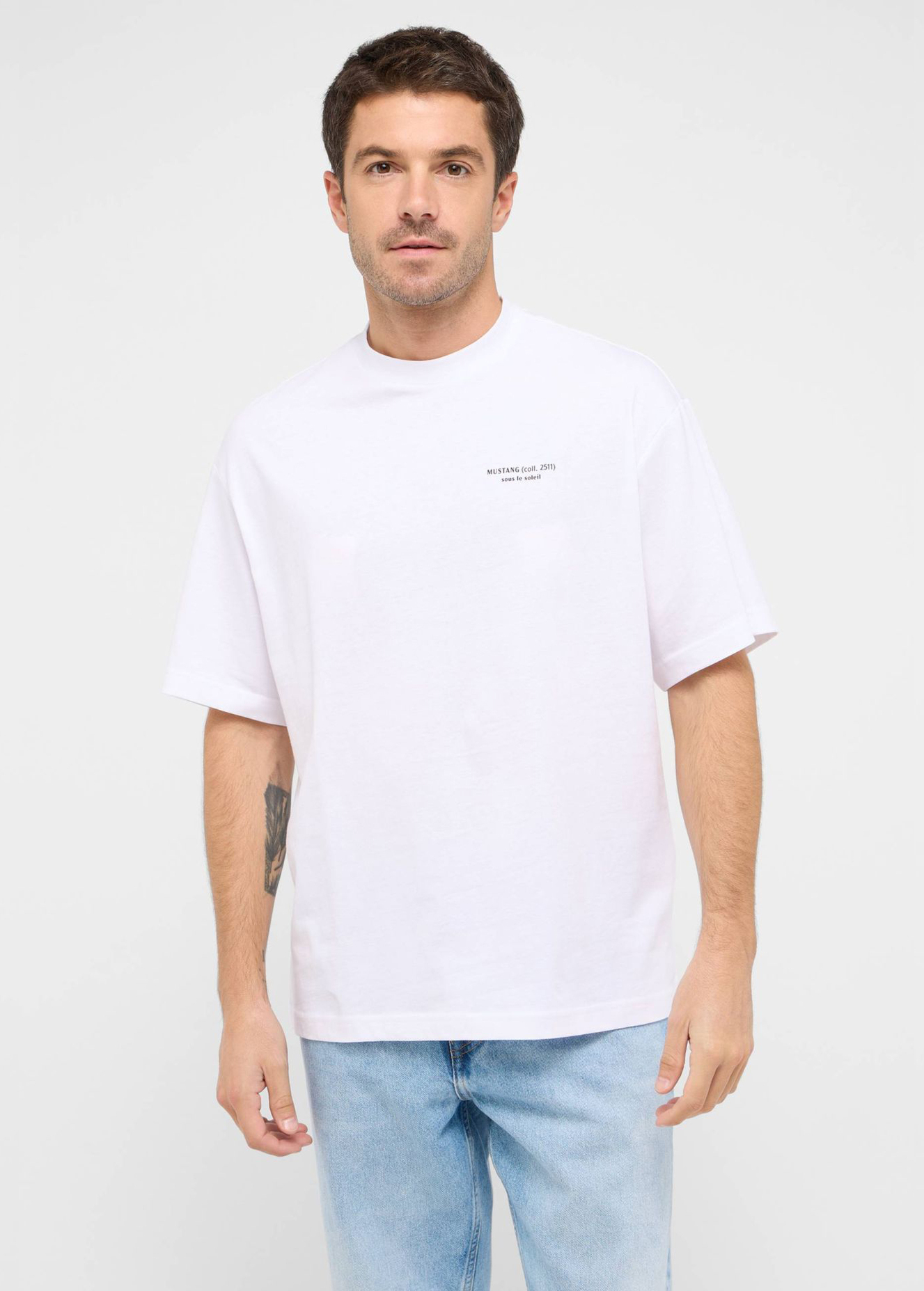 Meski T Shirt Mustang Akron Bright White - 1016284-2007