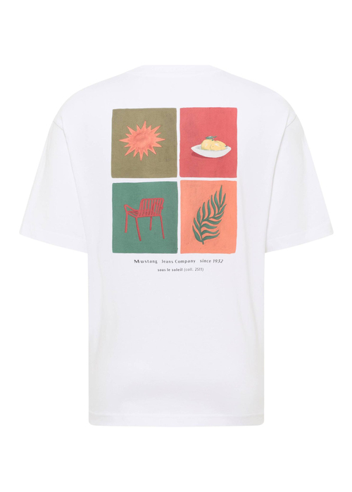 Meski T Shirt Mustang Akron Bright White - 1016284-2007