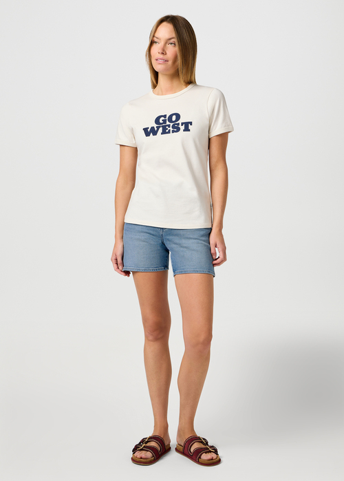 Damskie Szorty Dzinsowe Wrangler Cowboy Short 5 Inch Broken In - 112362838