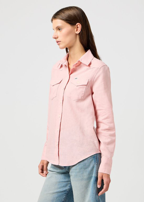 Wrangler Western Shirt Silver Pink - 112362609