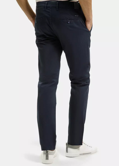 Meskie Spodnie Materialowe Cross Jeans Chino Navy 001 - F-194-298