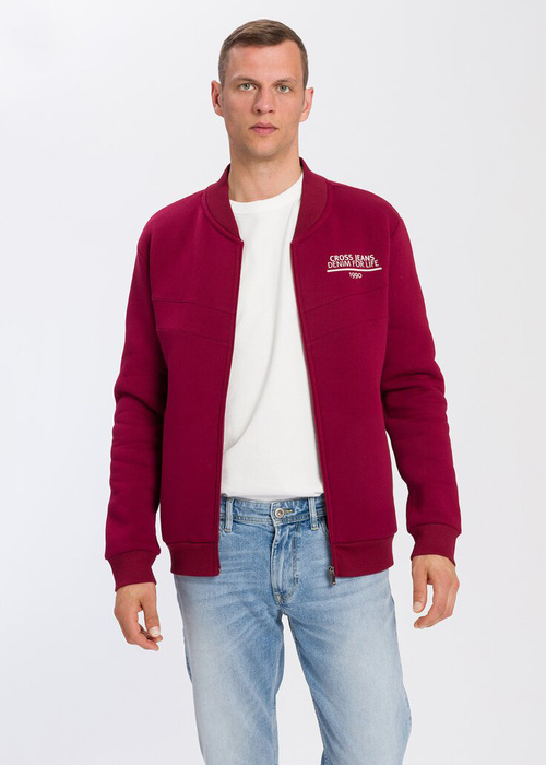 Cross Jeans Sweater Zip Bordeaux 407 - 25414-407