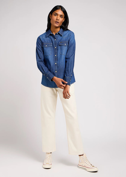 Damska Koszula Dzinsowa Lee Regular Western Shirt Through The Woods - 112350256