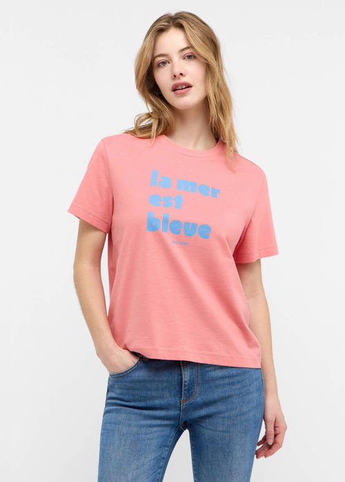 Mustang Floris Tee Print - Peach Blossom 1016157-8143 