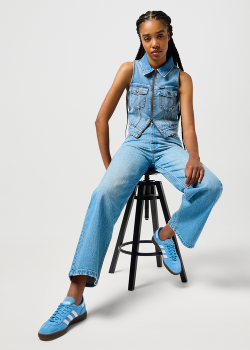 Damskie Spodnie Dzinsowe Wrangler Loose Straight Jeans Terra - 112356417