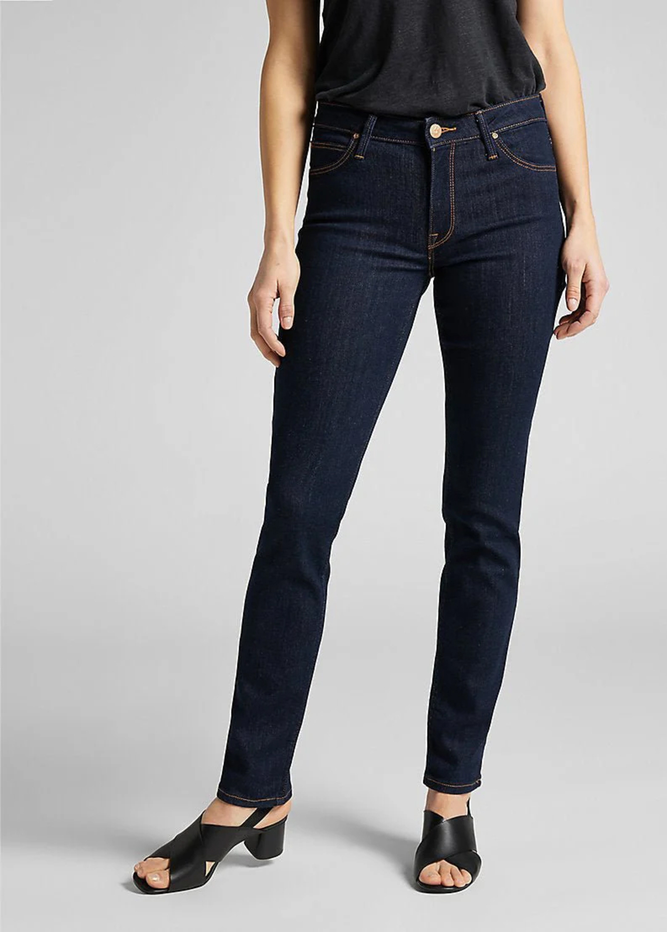 Damskie Spodnie Dzinsowe Lee Elly One Wash - 112106045