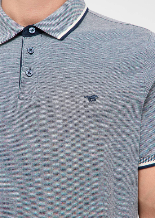 Meska Koszulka Polo Mustang Palco Dark Sapphire - 1016294-4136