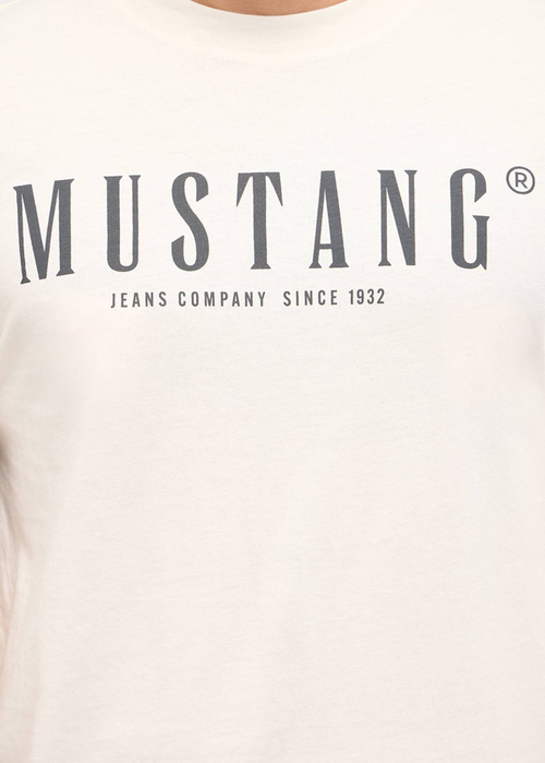 Meski T Shirt Mustang Style Austin Whisper White - 1016264-2013