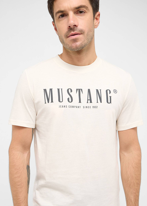 Meski T Shirt Mustang Style Austin Whisper White - 1016264-2013