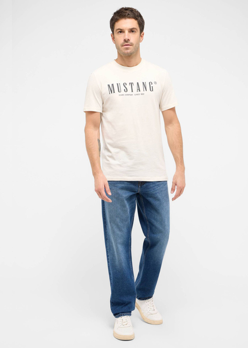 Meski T Shirt Mustang Style Austin Whisper White - 1016264-2013