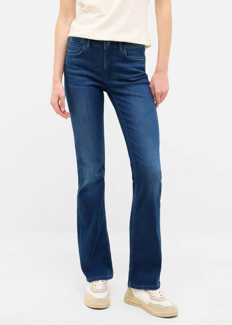 Damskie Spodnie Dzinsowe Mustang Style Shelby Slim Boot Denim Blue - 1016593-5000-682