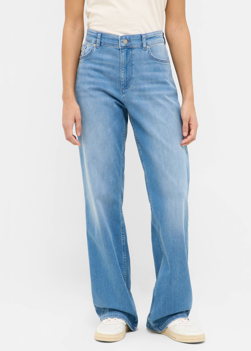 Damskie Spodnie Dzinsowe Mustang Madison Wide Denim Blue - 1016595-5000-412