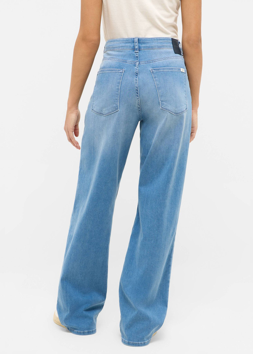 Damskie Spodnie Dzinsowe Mustang Madison Wide Denim Blue - 1016595-5000-412