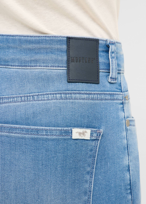 Damskie Spodnie Dzinsowe Mustang Madison Wide Denim Blue - 1016595-5000-412