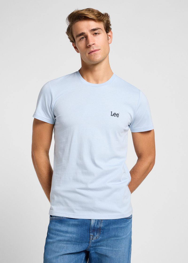 Meski T Shirt Lee Twin Pack Crew Navy Shy Blue - 112364558