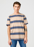 Meski T Shirt Wrangler Stripe Tee Timberwolf - 112362785